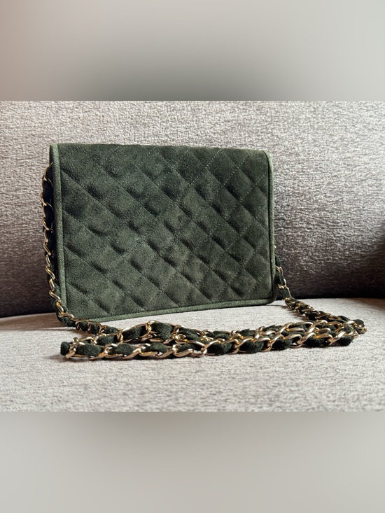 Collectif Handbags - Vintage Collectif Forest Green Diamond-Quilted Evening Purse